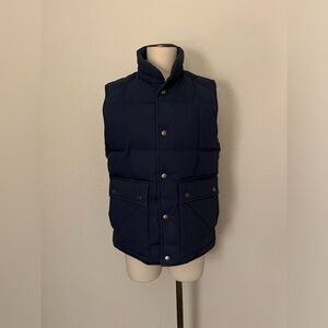Vintage 80s St. John's Bay Blue Quilted Down Heavy Puffer Vest
